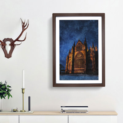 Lincoln Cathedral in England - Framed Print