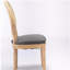 A&A Furniture, ensemble de 2 chaises à dossier en similicuir à structure classique en bois massif français, gris