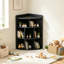 4-Tier Corner Cabinet, Wooden Bookcases With 8-Cubby Storage Organizer, Storage Rack or Organization and Storage, Home Office, Living Room-2023318535