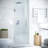 Passion 30" W x 72" H Hinged Frameless Shower Door with Tsunami Guard-50266329