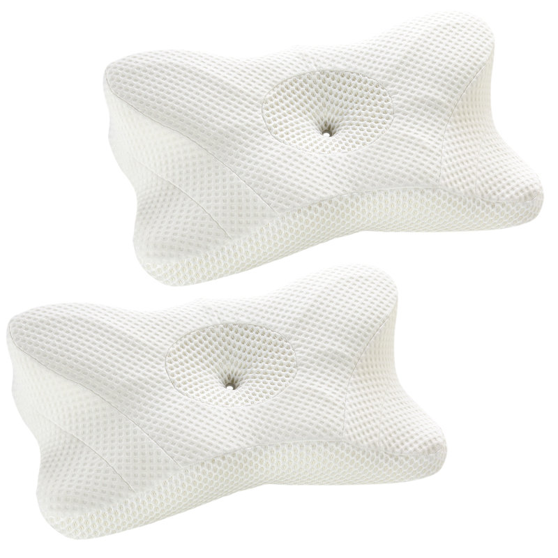 Oreiller ergonomique en mousse à mémoire de forme pour soulager les douleurs au cou, pour les personnes qui dorment sur le côté / le dos / le ventre, oreiller standard de soutien cervical