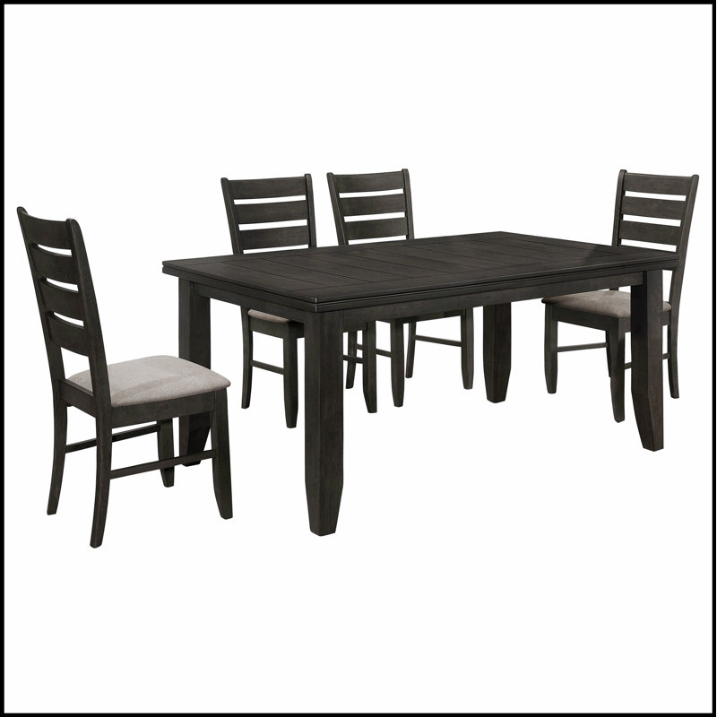 Ensemble de salle à manger rectangulaire de 5 pièces Dexter, alliant style moderne, confort et durabilité pour des expériences culinaires élégantes.
