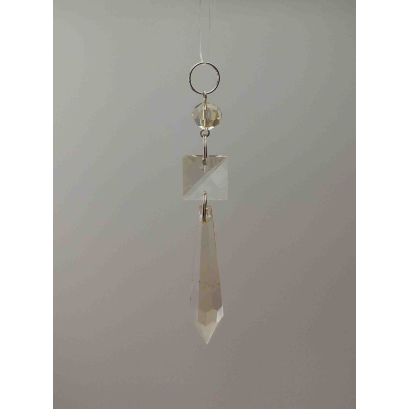 Ornement faîteau à cristal de verre (ensemble de 12), Champagne