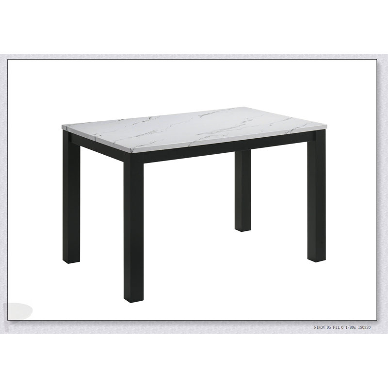 Table de salle à manger rectangulaire 1Pc, Blanc