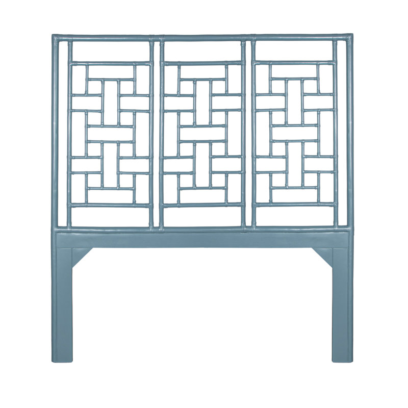 Ohana Rattan Open-Frame Headboard, Queen, Regatta Blue