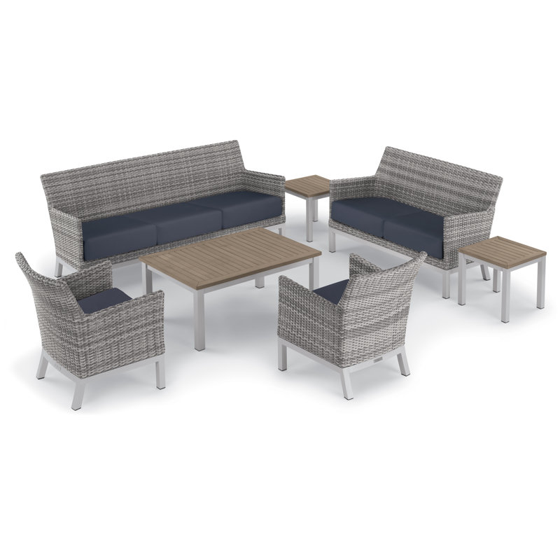 Argento and Travira Outdoor Conversation Set, Midnight Blue
