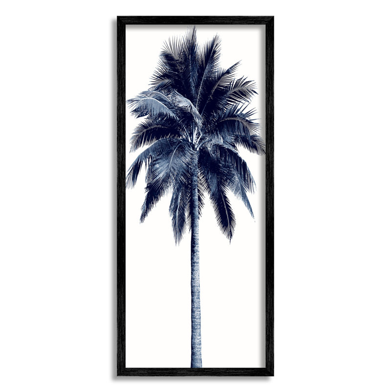 «Modern Palm Tree Looming» par Devon Davis - impression, Cadre noir, H 24 po x l 10 po x P 1,5 po
