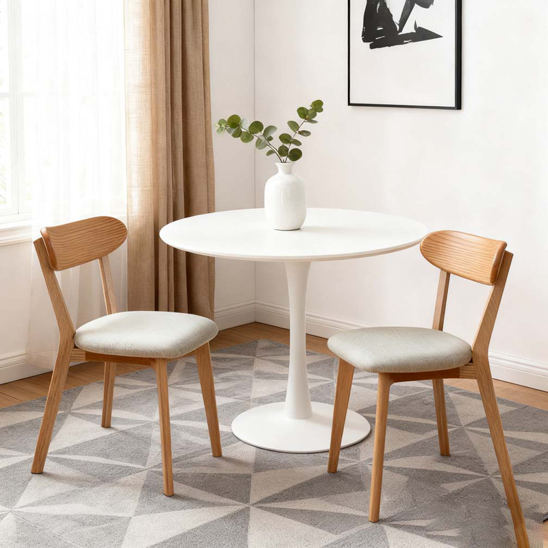 Chaise de salle à manger 2 pièces, Blanc