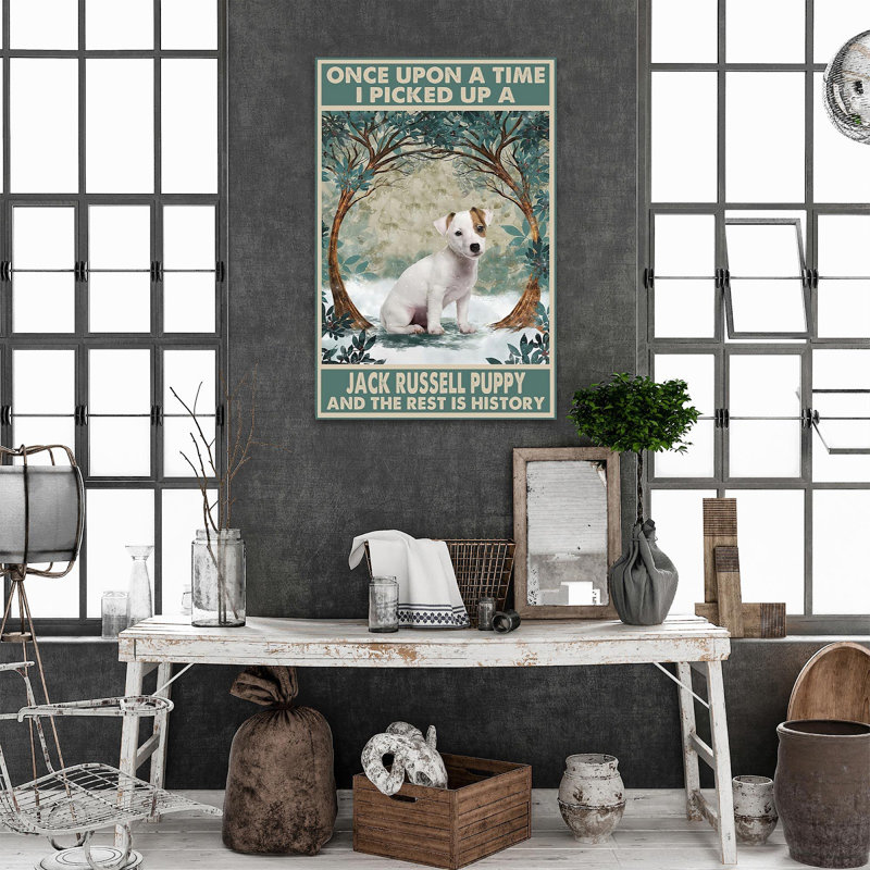 «A Jack Russell Puppy», impression sur toile tendue, H 36 po x l 24 po x P 1,25 po