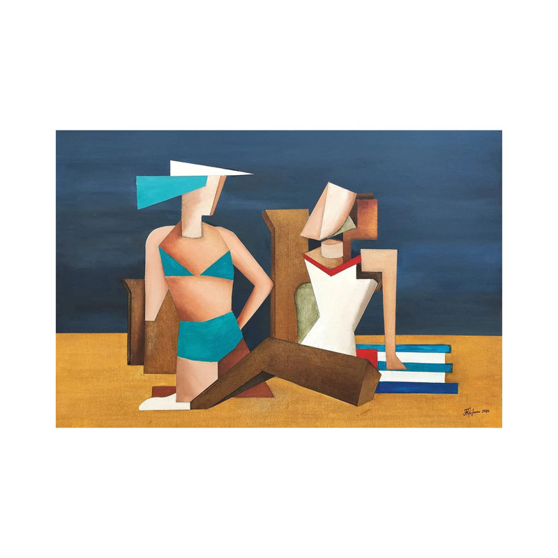On The Beach Two by Alexander Trifonov - Wrapped Canvas Painting, 45.72cm H x 66.04cm W x 1.91cm D