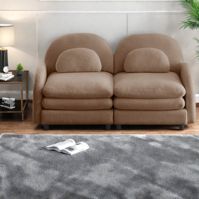 Causeuse courbée en tissu Cloud Comfort Sofas
