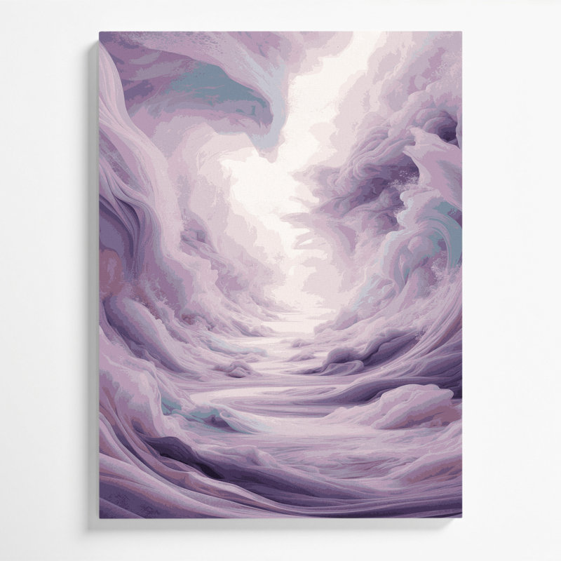 «Abstract Landscape 74», art mural sur toile beige, H 20 po x l 16 po