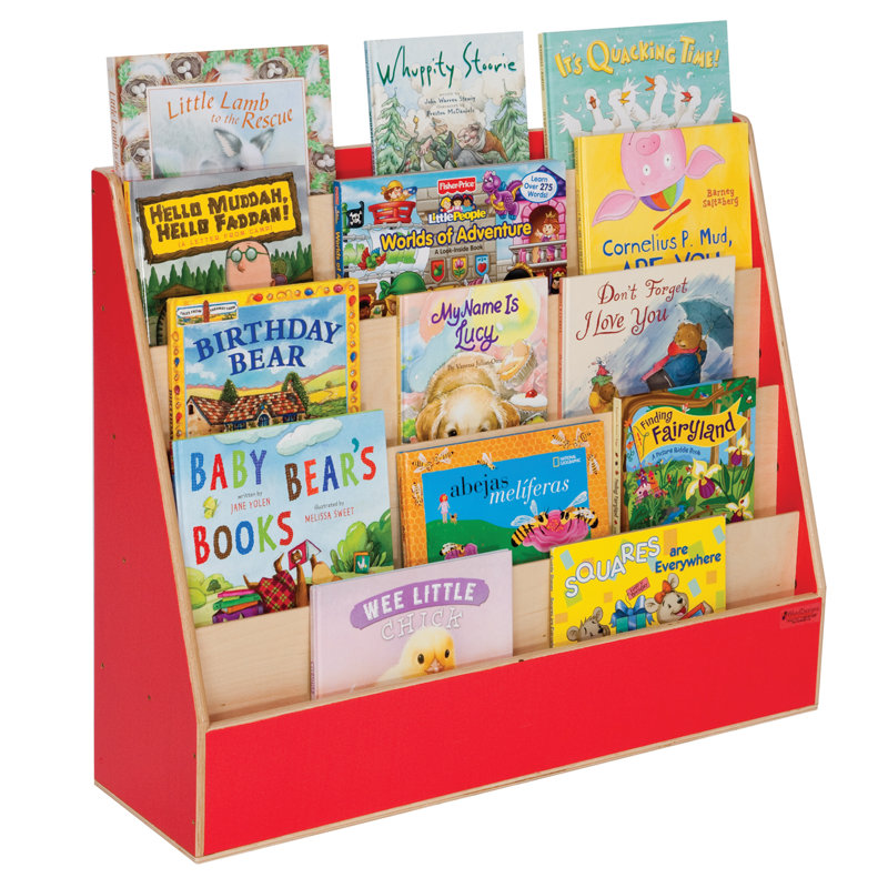 Book Display Stand, 29" H x 30" W x 15.5" D, Natural