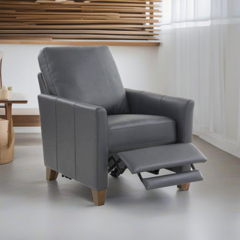 Fauteuil inclinable moderne en similicuir bleu minuit