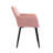 Kristina 17'' H Velvet Upholstered Metal Armchair-1805382029