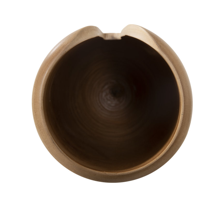 Interval Wood Vase, Brown, 12" H x 6" W x 6" D