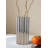 Wrought Studio™ Lustrewave Fluted Vase – Stainless Steel Decorative Centerpiece, Table Centerpiece, Perfect For Flowers, Dried Arrangements, Home Decor, Weddings, Events, 5" Diameter & 10" Tall