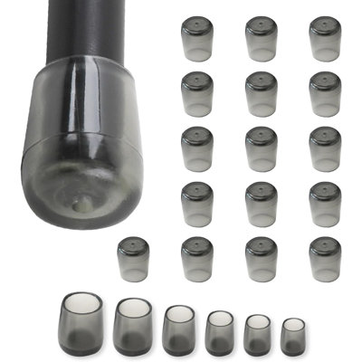 Chair Surfer Premium Anti-Slip Chair Leg Caps (16 Pack, L 21-22mm) - Non-Slip Furniture Floor Protectors - Durable PVC with Thick Pads - Protects Hardwood, Tile, & Floors - Ideal for Stools & Chairs