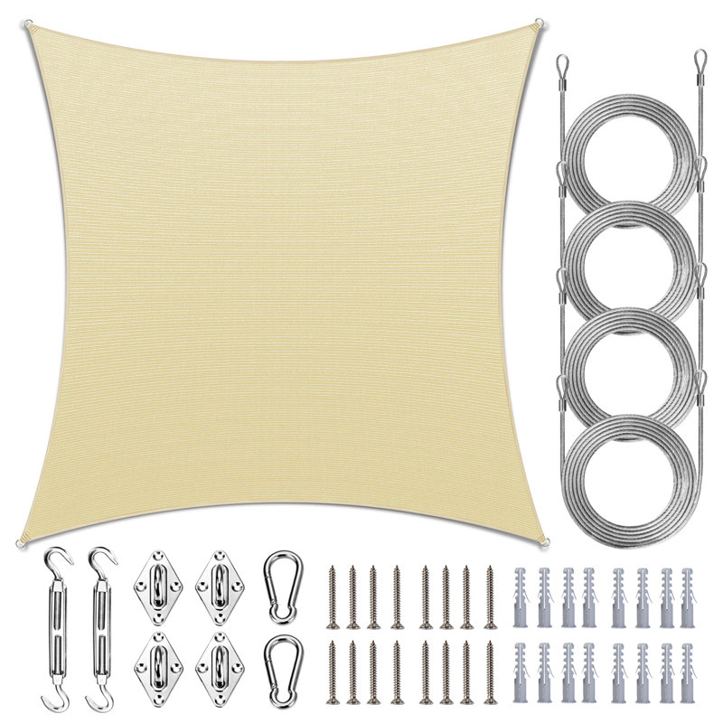 Voile d'ombrage imperméable Royal Shade, l 10 pi x P 10 pi, Beige