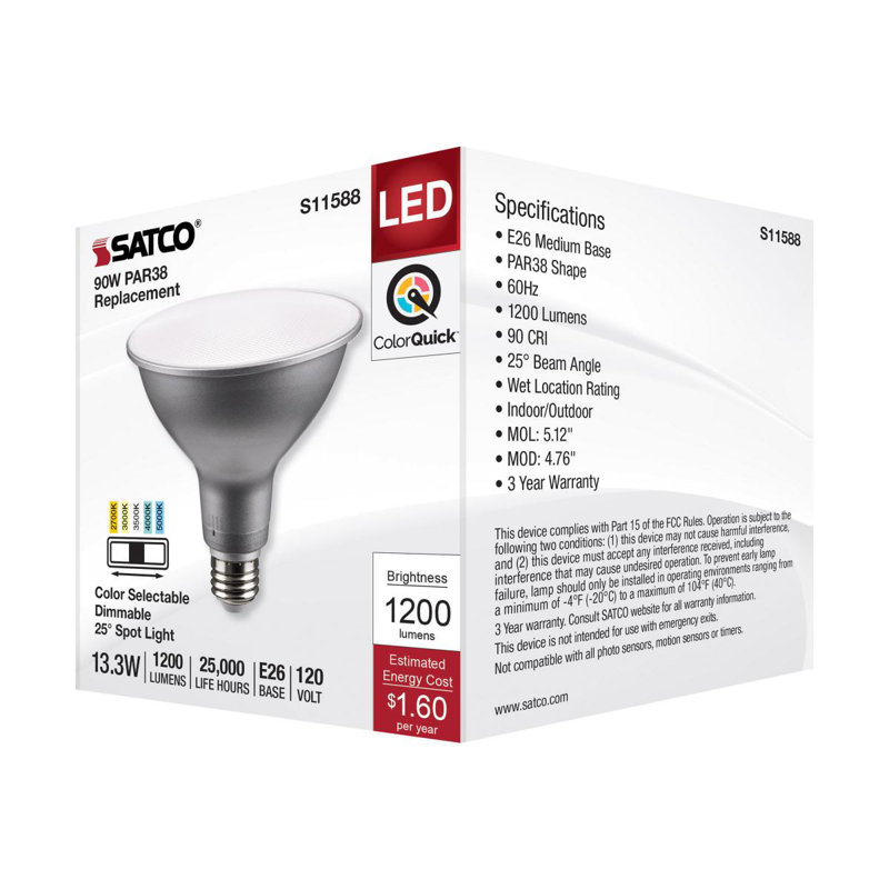 13.3 Watt White LED Bulb