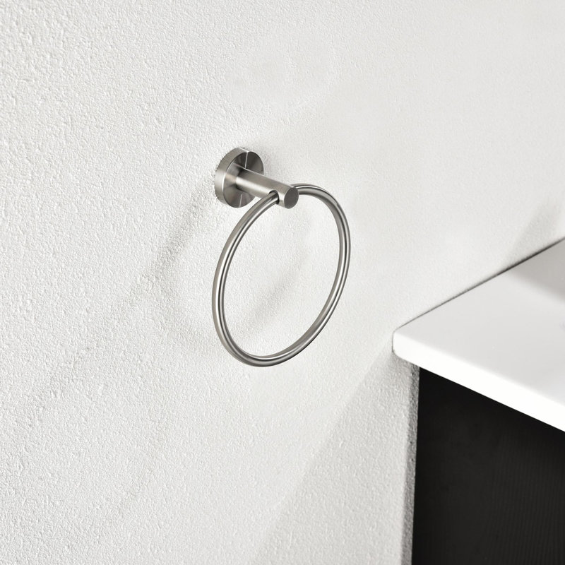 Ensemble de porte-serviettes de salle de bain en acier inoxydable 6 pièces, Nickel brossé