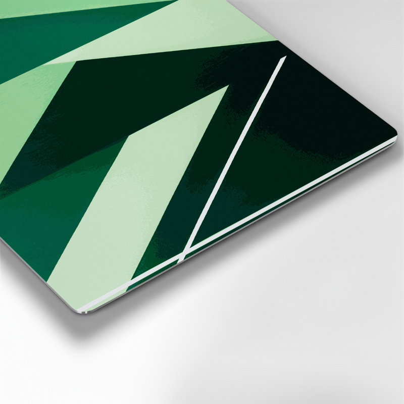 Art mural rigide en métal vert 43, 32" H x 32" W