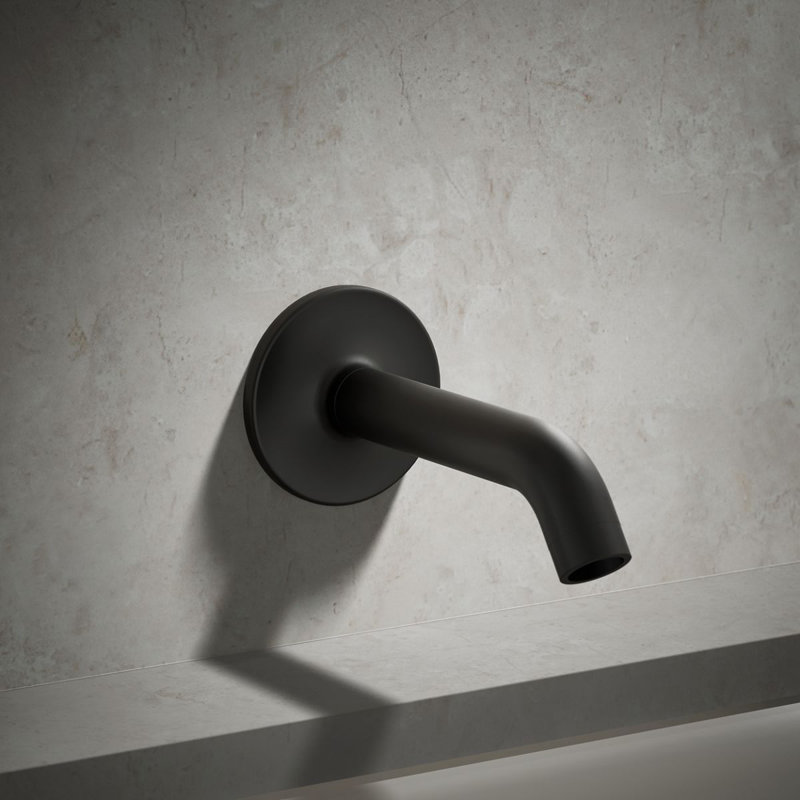 Purist® Wall-Mount Non-Diverter Bath Spout, 35-Degrees, Matte Black