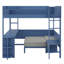 Multi-Functional Loft Bed Featuring Study Desk, Bedside Shelf and Sofa-1096019284