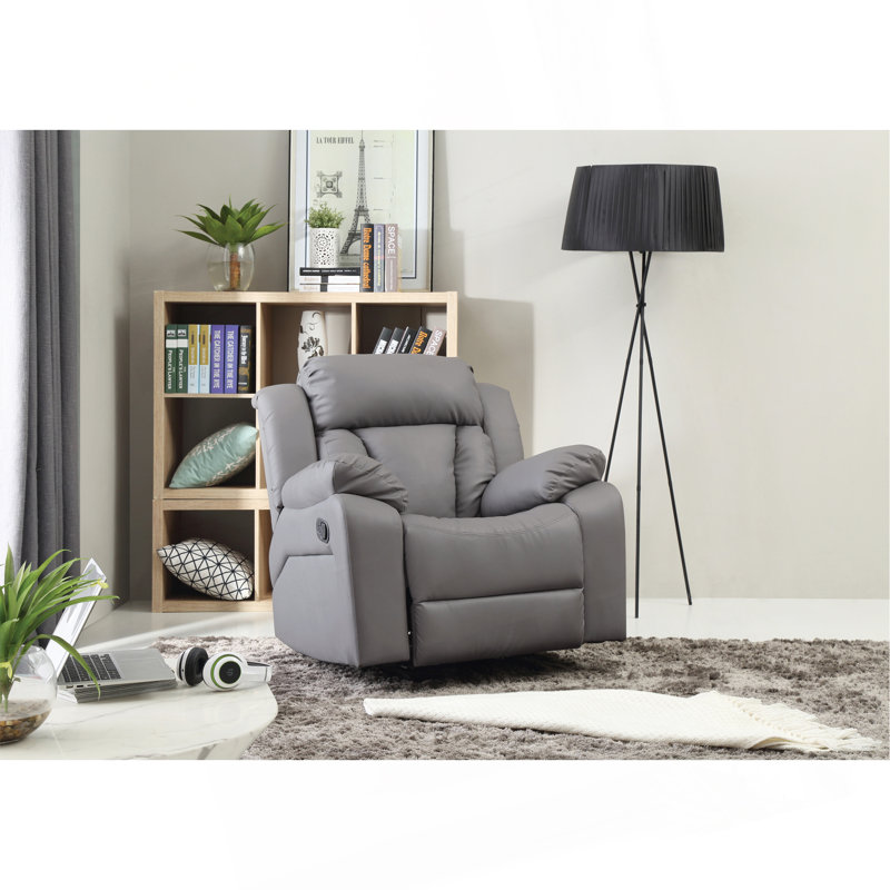 Fauteuil inclinable berçant gris élégant pour les espaces confortables, Gris