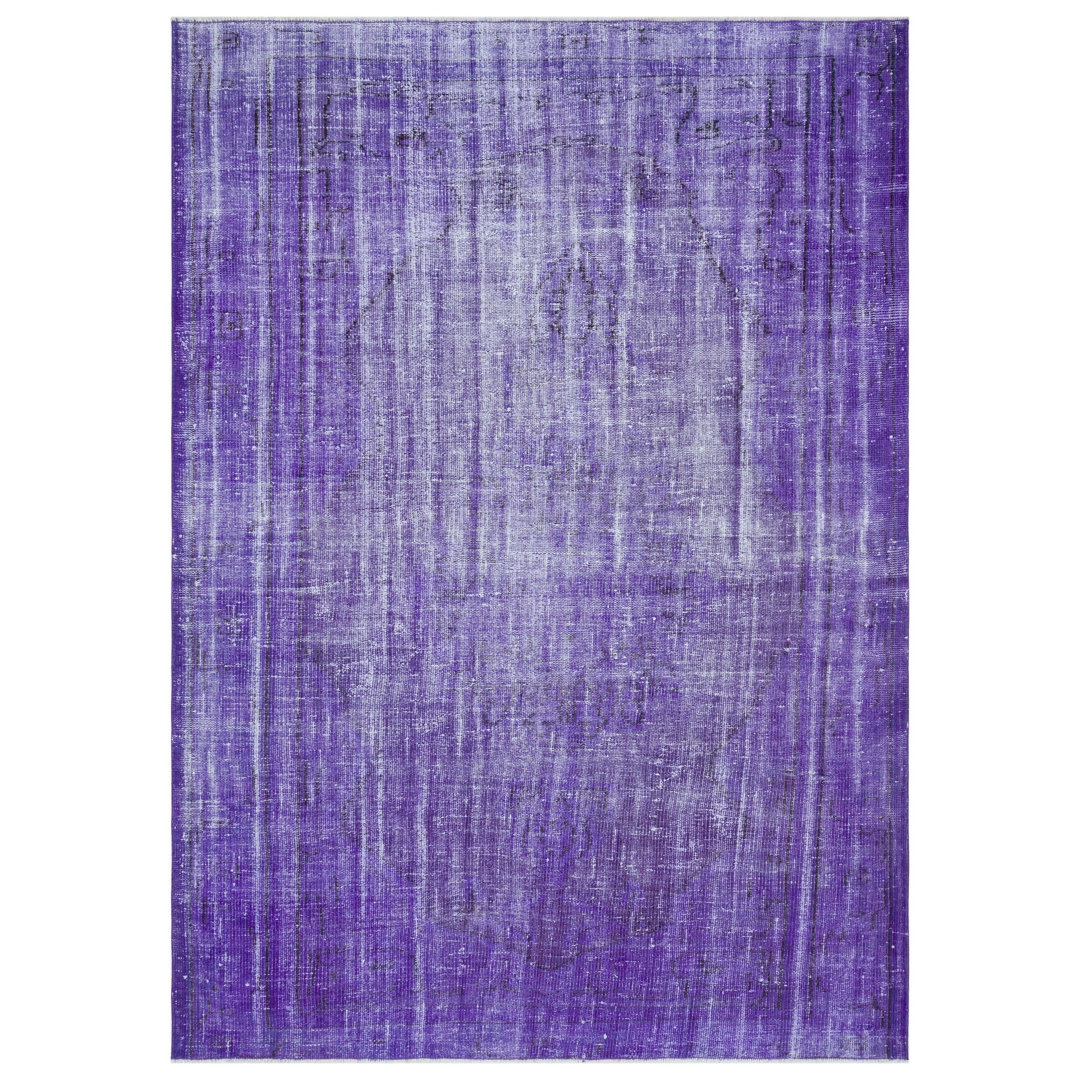 Atina Purple Vintage Wool Handmade Area Rug