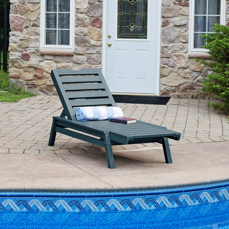 Méridienne longue inclinable 74,7 po Jiwoo, Bleu Nantucket
