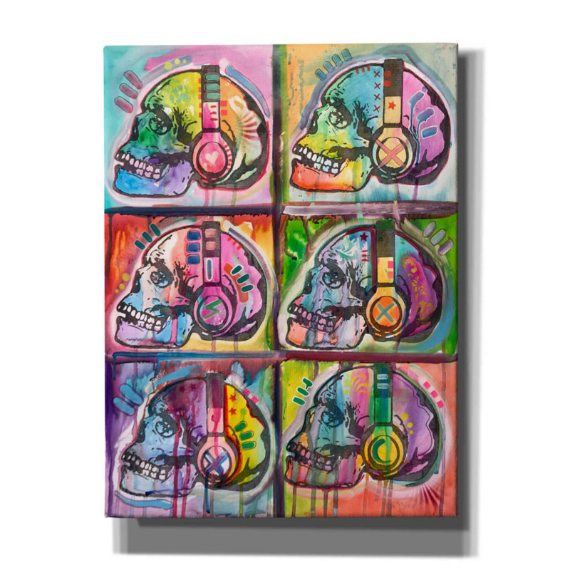 «Live Music 6UP» par Dean Russo, estampe numérique sur toile, H 16 po x l 12 po x P 0,75 po
