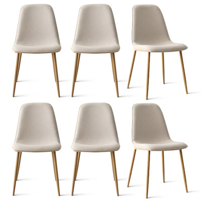 Set of 6 Upholstered 18" Seat Height Full Back Side Chair