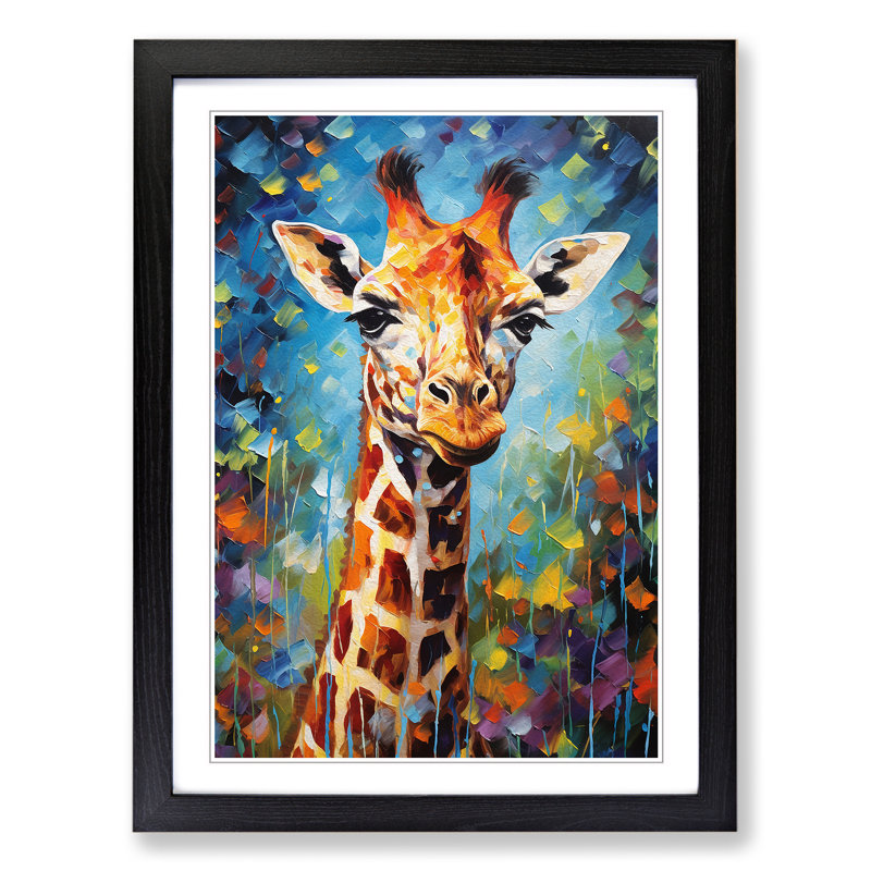 Single Picture Frame Print on Wood, Black, 64cm H x 46cm W x 2cm D