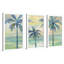 «Marine Layer Palms», reproduction de 3 pièces sur acrylique dans un cadre blanc-29657044