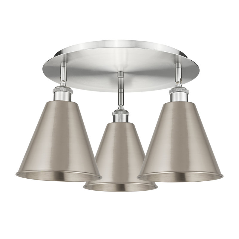 Plafonnier encastré Dorantes, Nickel satiné, Nickel satiné