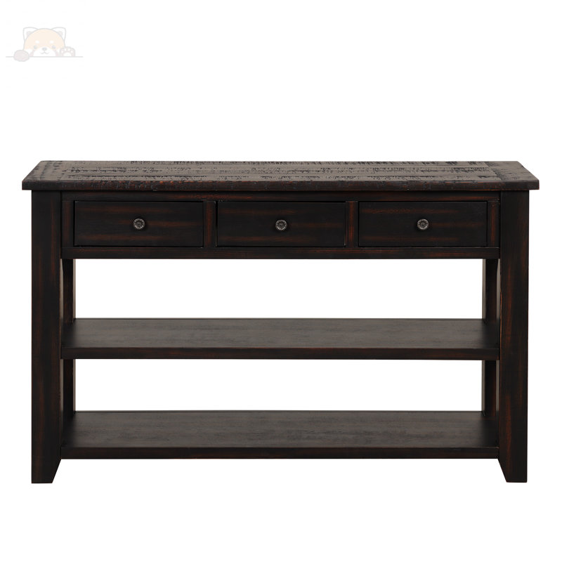 Console Aididam Modern, Brun foncé, Brun foncé