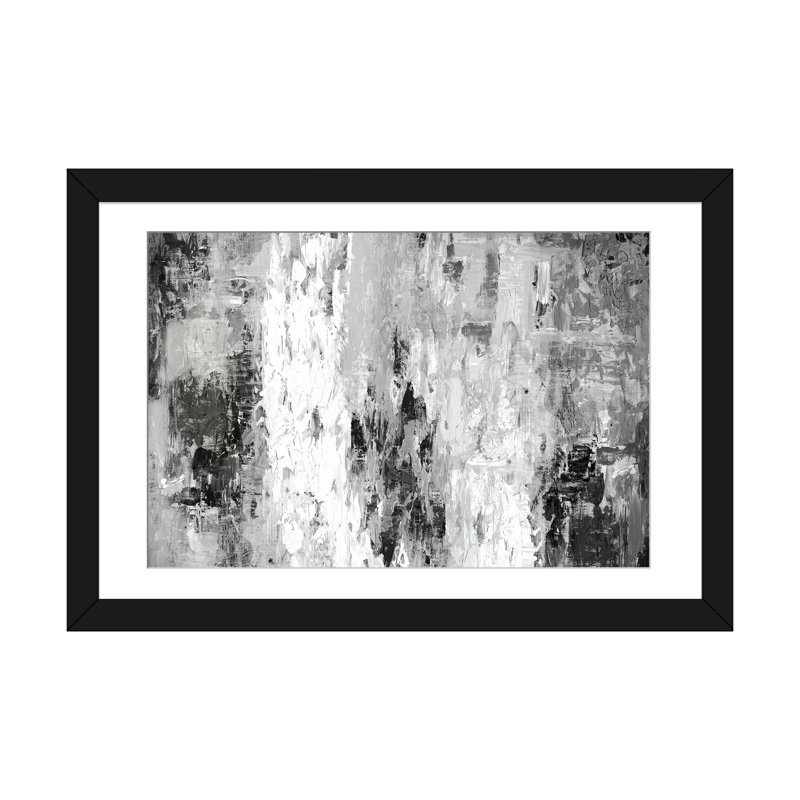 « Black And White Abstract IV by PI Studio » - Impression sur toile tendue, H 26 po x l 40 po x P 1,5 po, Impression encadrée