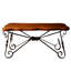 Handcrafted 72" Free Form Mesquite Wood Console Table: Rustic Modern Entryway Table With Forged Iron Base