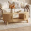 Table basse cannelée 47,2 po avec porte coulissante -1784397736