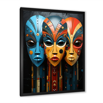 Masques de tribus mystiques d'Afrique sur toile