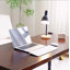 Bureau rectangulaire électrique réglable en bois massif-489771694-489771688