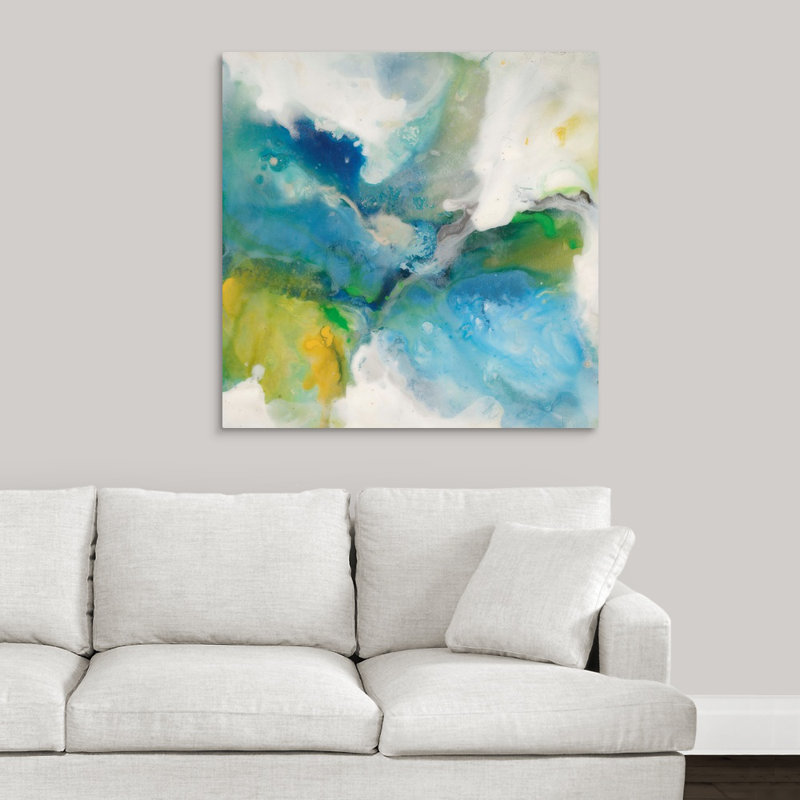 « i » joshua schicker,, reproduction d’art Green Ethos, H 35 po x l 35 po x P 1,5 po, Toile