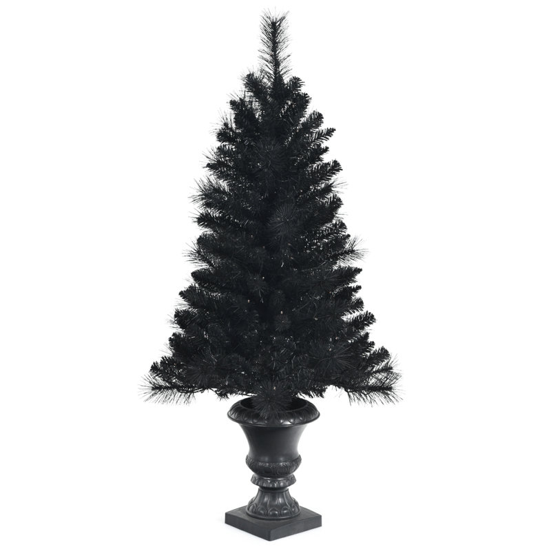 Arbre de Noël noir 4 'H 100 lumières DEL