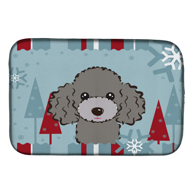 Tapis de séchage caniche de noël winter