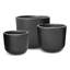 Tali 3 Piece 13.19 in, 11.02 in and 9.06 in L Round Lightweight Concrete and Fiberglass Indoor Outdoor Weather Resistant Planters with Drainage Holes Set-414053667