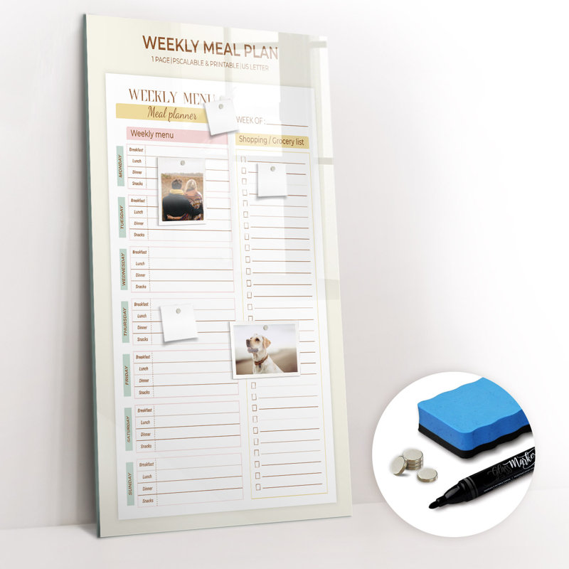 Magnetic Glass Dry Erase Board