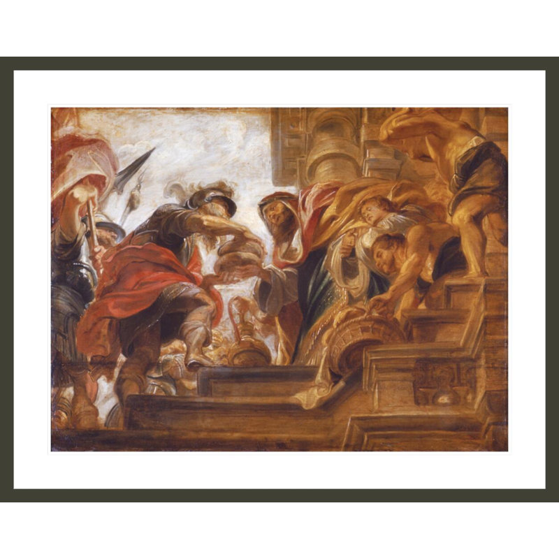 «Abraham and Melchizedek» par Peter Paul Rubens, impression giclée encadrée, 33.09" H x 41.5" W