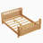 Wood Platform Bed with Rails-111912648-111912650