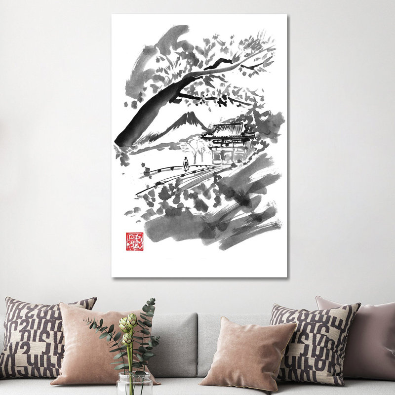 Temple by Péchane - Painting on Canvas, Wrapped Canvas, 152.5 cm H x 101.5 cm W x 3.175 cm D